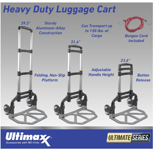 Ultimaxx Professional Heavy-Duty Folding Hand Truck and Luggage Cart