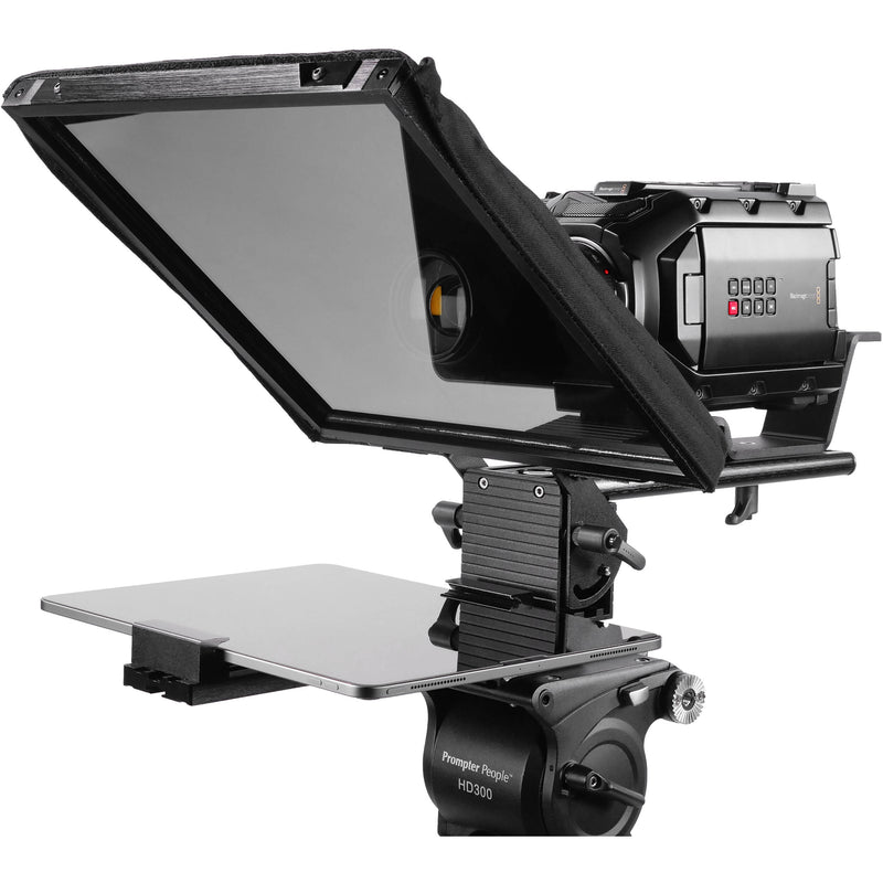 Prompter People 12" iPad/Tablet Teleprompter with 65/35 Optical-Quality Glass and TabGrabber Lite