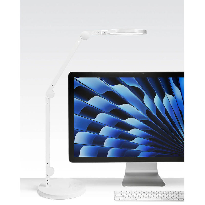 Lume Cube Edge Light 2.0 Bi-Color LED Desk Lamp with Electronic Base (White)