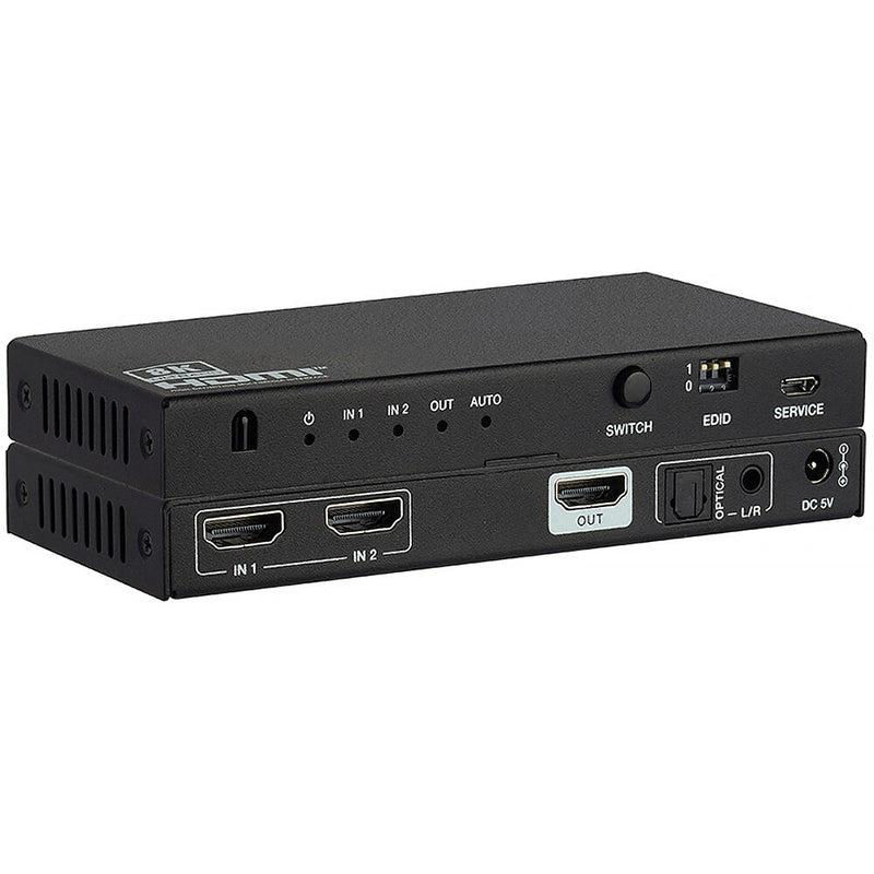 KanexPro 2x1 8K HDMI Switcher with Audio De-Embedding