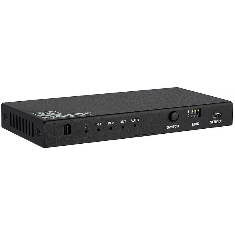 KanexPro 2x1 8K HDMI Switcher with Audio De-Embedding