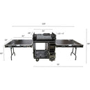 ProX BRANCO ATA Flight-Style FOH Mixing Console, 12 RU Rack, and Tables Case with Wheels