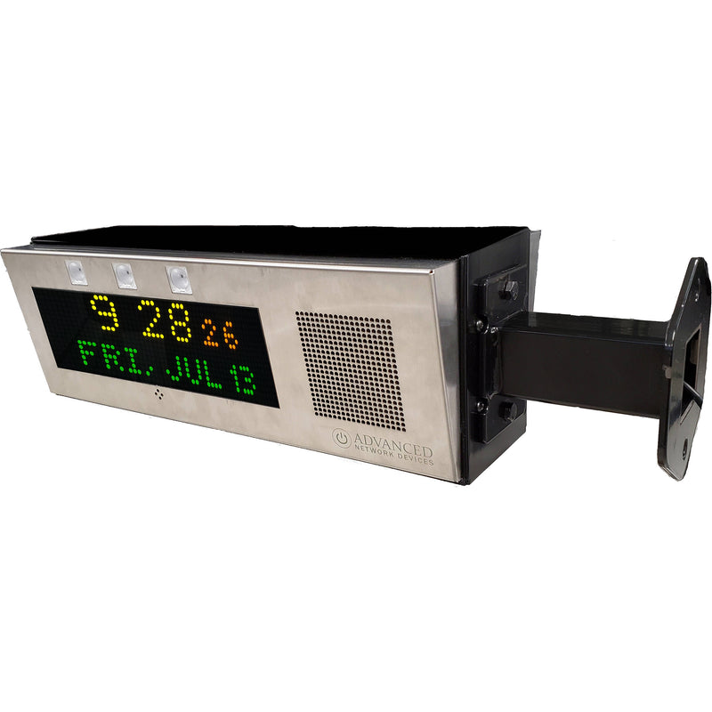 Advanced Network Devices Double Sided InformaCast-Enabled IP Display Clock with Universal Mount