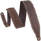 Levy's 2.5" Wide Garment Leather Guitar Strap (Dark Brown)