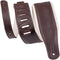 Levy's 3" Garment Leather Guitar Strap (Dark Brown/Cream)