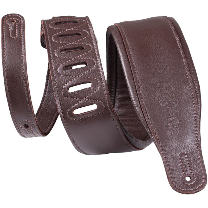 Levy's 3" Garment Leather Guitar Strap (Dark Brown)