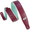 Levy's 2.75" Wide Vinyl Guitar Strap (Burgundy/Seafoam)