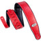 Levy's 2.75" Wide  Vinyl Guitar Strap (Black/Red)