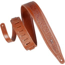 Levy's 2.5"Wide Garment Leather Guitar Strap (Tan)