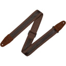 Levy's 2" Cotton/Leather Guitar Strap (Brown/Dark Brown)