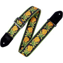 Levy's Levys 2 Wide Woven Cotton Guitar Strap (Yellow Flower)