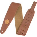 Levy's 3" Garment Leather Guitar Strap with Suede Backing (Tan/Sand)