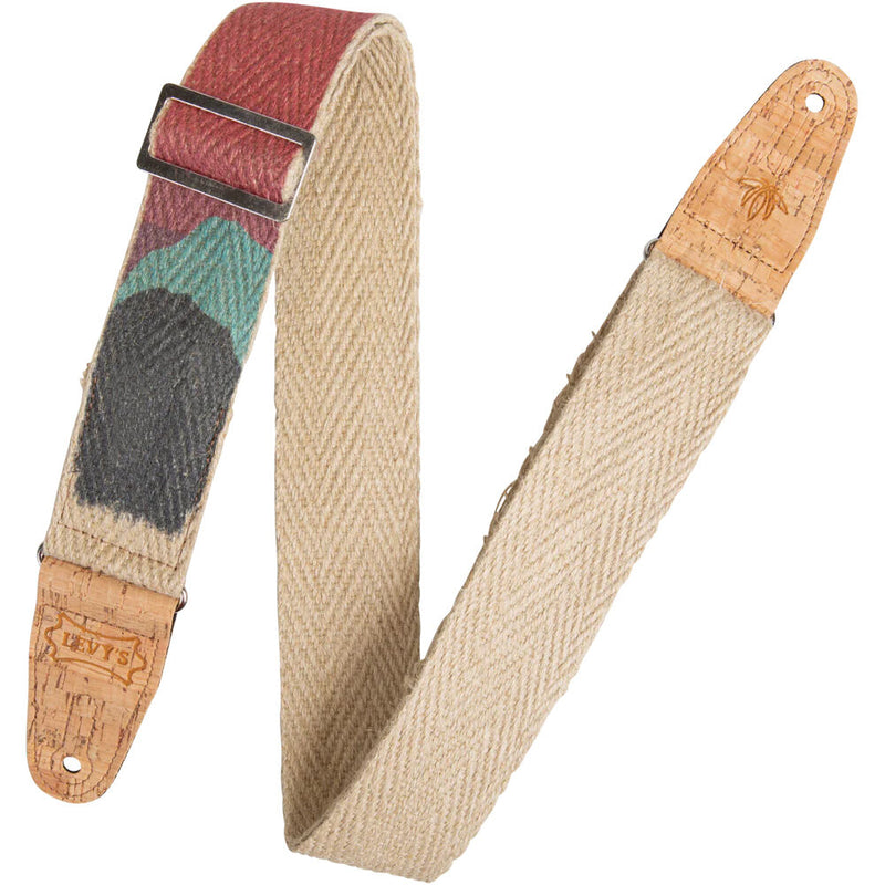 Levy's 2" Wide Hemp Guitar Strap (Sunset)