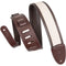 Levy's 2.5"Wide Hemp / Garment Leather Guitar Strap-51" (Dark Brown/Natural)