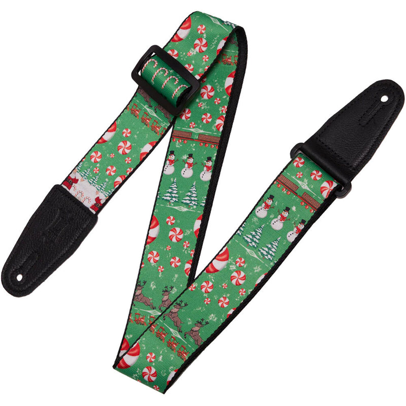 Levy's 2"Winter Holiday Gift Wrap Print Guitar Strap