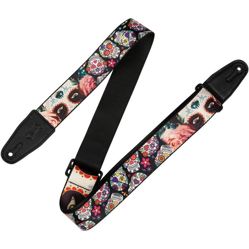 Levy's 2"Poly Calaca Guitar Strap (Eyes)