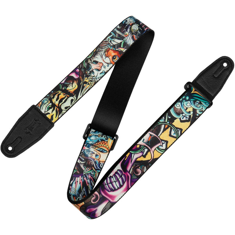 Levy's 2"Tattoo Series Poly Guitar Strap (New School)