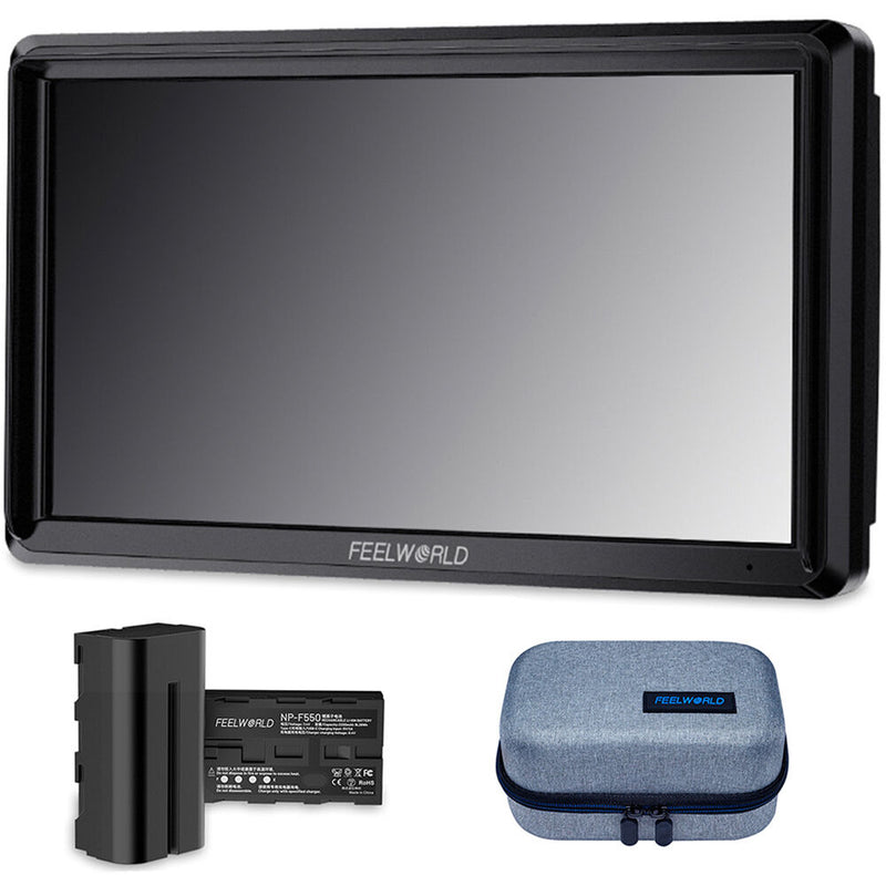 FeelWorld FW568 V3 Monitor with ANP55 Battery and AMC5 Bag Kit