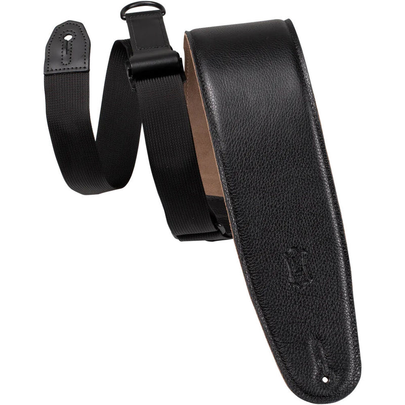 Levy's 3.5"Right Height Garment Leather Bass Strap (Black)