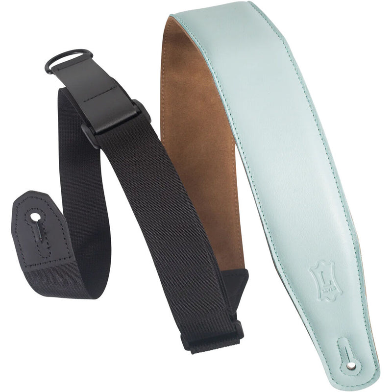 Levy's 2.5"Wide Garment Right Height Ripchord Guitar Strap (Aqua)