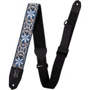 Levy's 2" Right Height Guitar Strap/Woven (Blue White Black Motif)