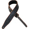 Levy's 2.5" Garment Leather Guitar Strap (Black)