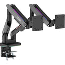 MSI MPG MT201DR Full-Motion Dual Monitor Desk Mount with RGB LEDs for 17 to 35" Displays