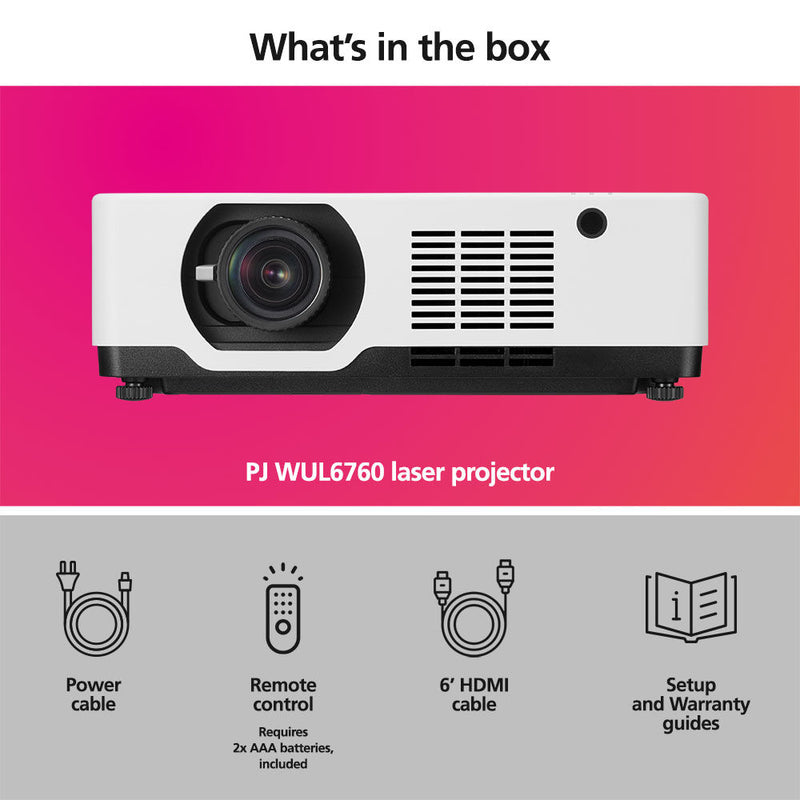 Ricoh PJ-WUL6760 6000-Lumen WUXGA Laser 3LCD Projector