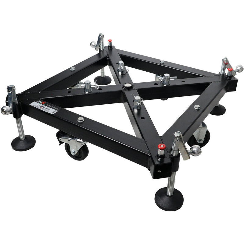 PROX Truss Tower Ground Support Base with Casters and Leveling Jacks