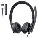 eMeet GeniusCall HS50 USB Headset with Microphone and In-Line Controls