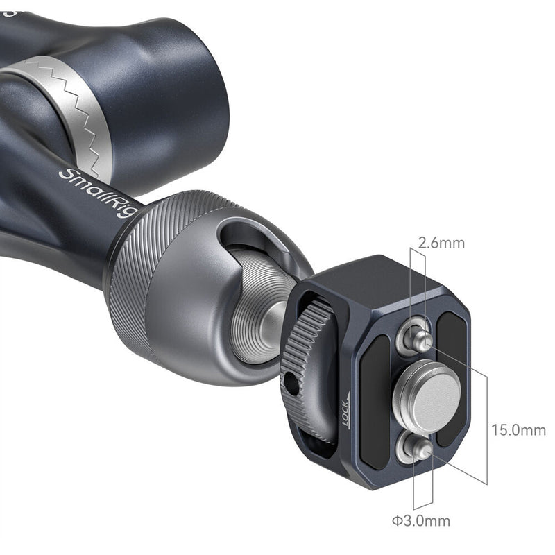 SmallRig Articulating Arm with 1/4"-20 and 3/8"-16 ARRI Locating Screws (7")