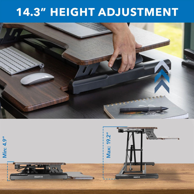 Mount-It! Standing Desk Converter (30", Black)