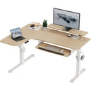 Eureka L-Shaped Standing Desk (Left, Oak)