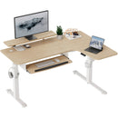 Eureka L-Shaped Standing Desk (Right, Oak)