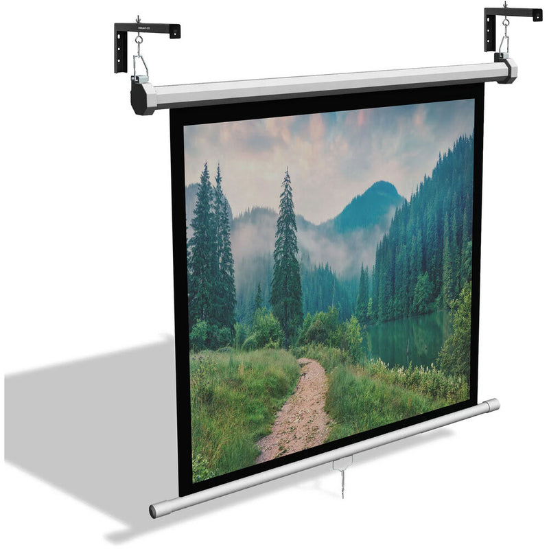 Mount-It! Universal Projector Screen Wall Mount (Black, 12")