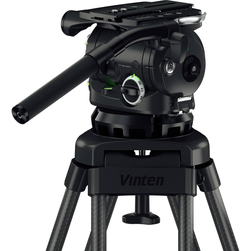 Vinten 3880-3 Two-Stage Aluminum Pozi-Loc EFP Tripod with Versine 360 Fluid Head & Ground Spreader