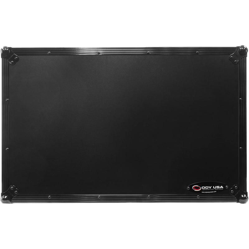 Odyssey Black Label Glide Style Flight Ready Case with Roller Wheels for RANE PERFORMER (All Black)