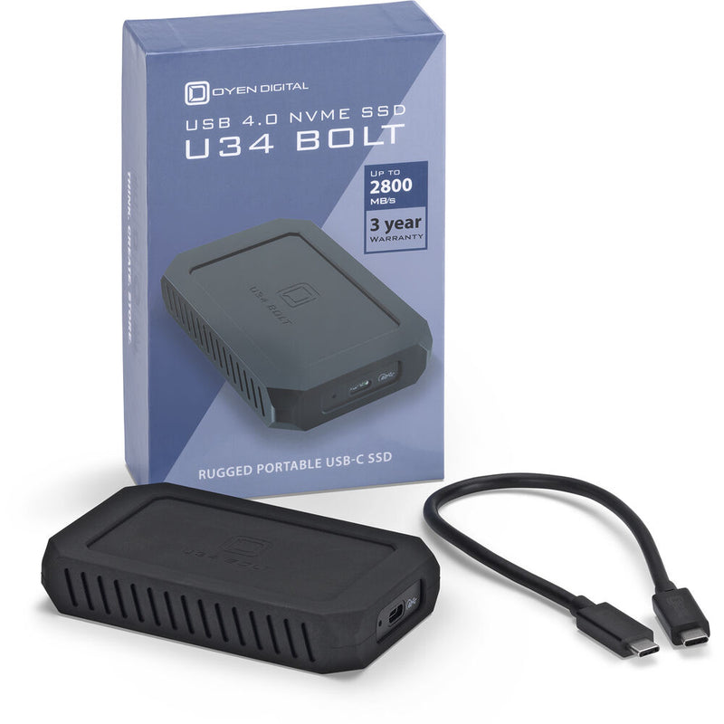 Oyen Digital 2TB U34 Bolt USB4 / Thunderbolt 4 External SSD