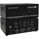 Smart-AVI 2-Port Dual-Head HDMI KVM Switch with Audio and USB 2.0 Support