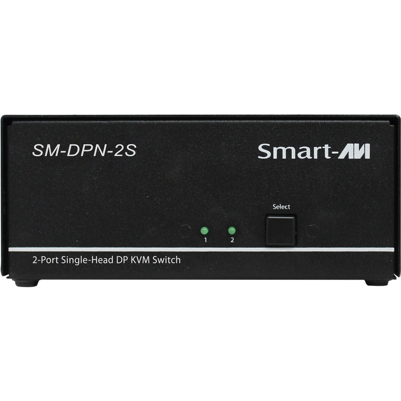 Smart-AVI 2-Port Single-Head DisplayPort KVM Switch with USB 2.0 and Audio