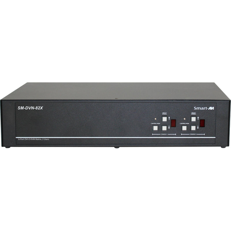 Smart-AVI 8-Port DVI-D KVM Matrix Switch with Audio and USB 2.0 Support (2-Users)