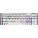 Logitech G G915 X LIGHTSPEED Low-Profile Wireless RGB Mechanical Gaming Keyboard (White, GL Tactile)