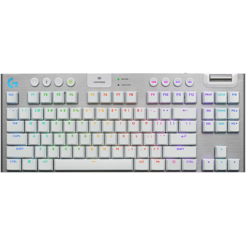 Logitech G G915 X LIGHTSPEED TKL LP Wireless RGB Mechanical Gaming Keyboard (White, GL Tactile)