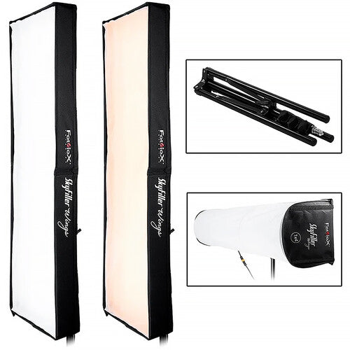 FotodioX SkyFiller Wings 1x4 Bi-Color LED Panel with Softbox and Grid