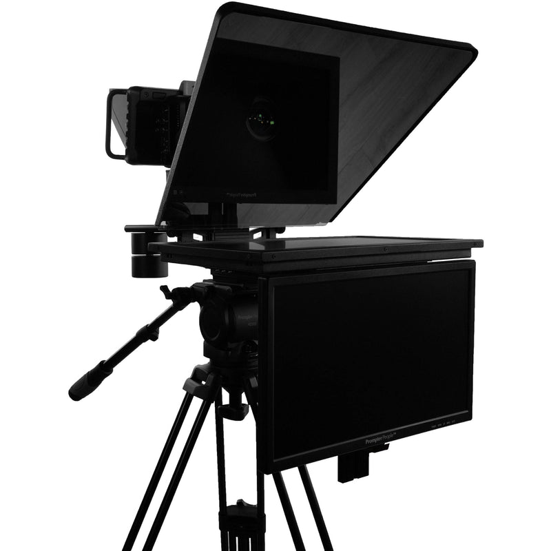 Prompter People ProLine Plus Teleprompter with 18" High-Bright Widescreen Monitor, Trapezoidal Studio Glass & Widescreen Talent Monitor & 1.5 & 3" Plus Block