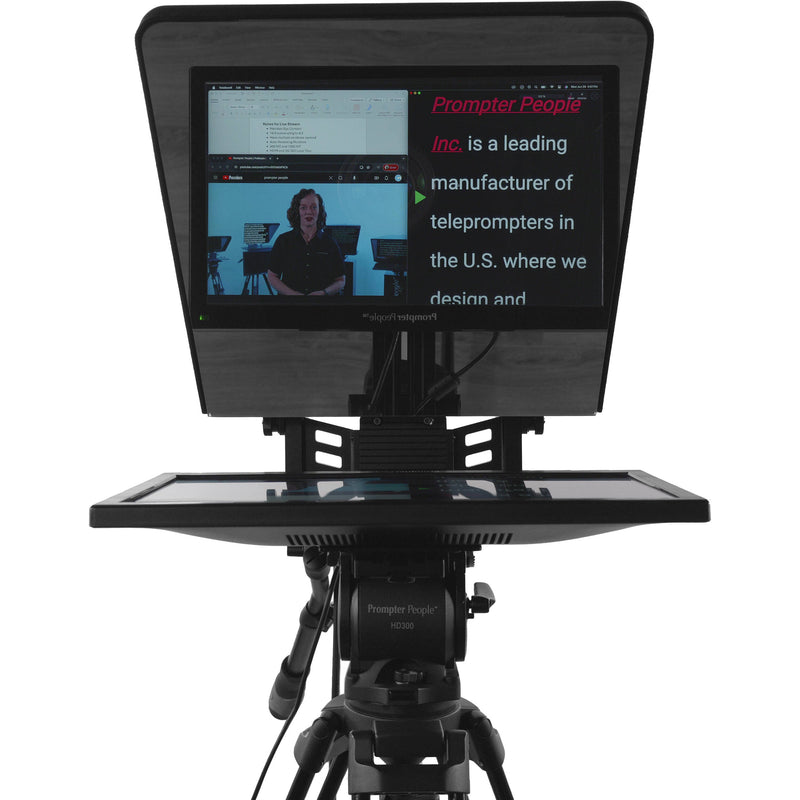 Prompter People ProLine Plus Teleprompter with 18" High-Bright Widescreen Monitor, Trapezoidal Studio Glass & 15mm Plus Block