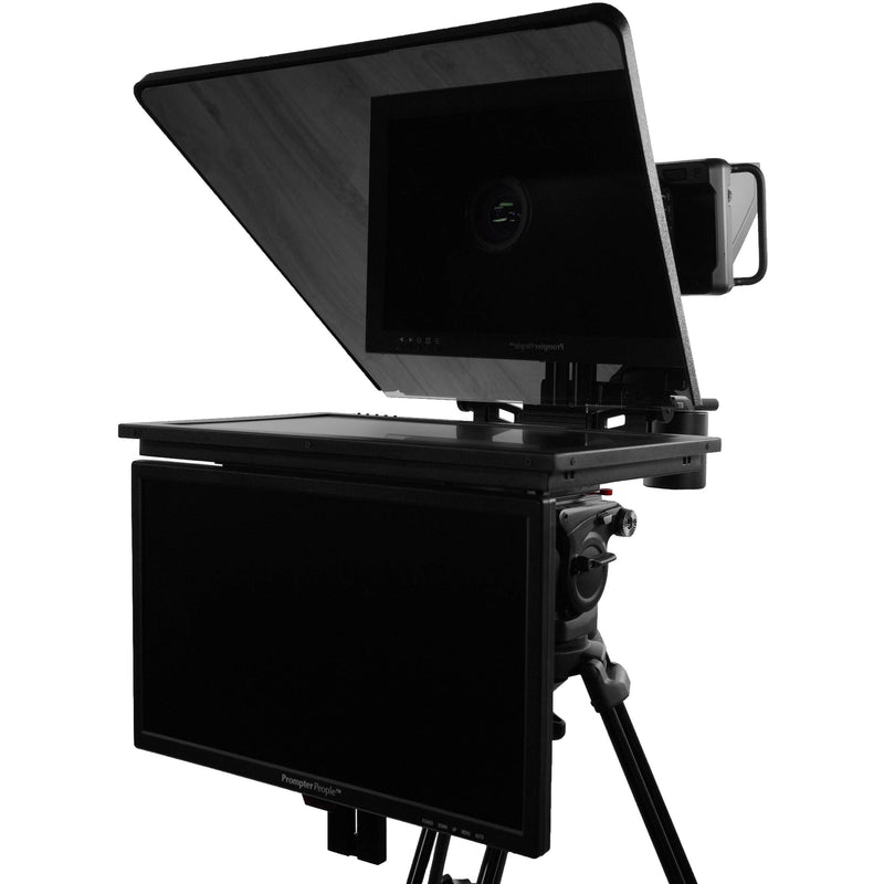 Prompter People ProLine Plus Teleprompter with 18" High-Bright Widescreen Monitor, Trapezoidal Studio Glass & Widescreen Talent Monitor & 1.5 & 3" Plus Block