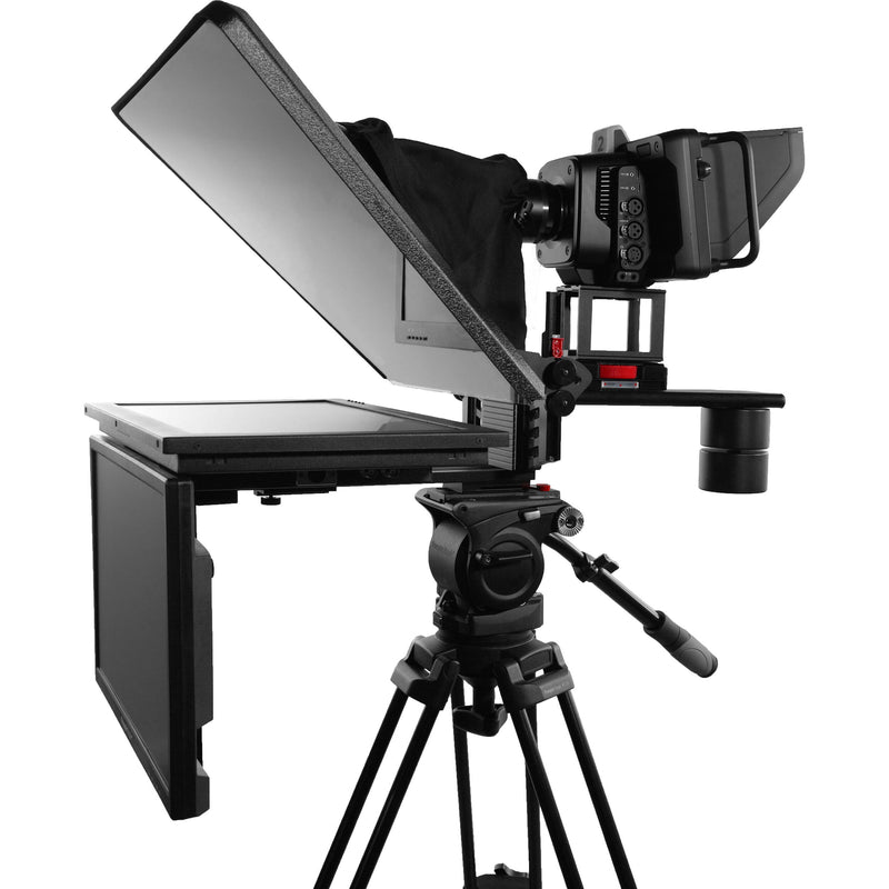 Prompter People ProLine Plus Teleprompter with 18" High-Bright Widescreen Monitor, Trapezoidal Studio Glass & Widescreen Talent Monitor & 1.5 & 3" Plus Block