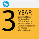 HP 3-Year Essential Next Business Day Off-Site Support with ADP for Mobile Workstations