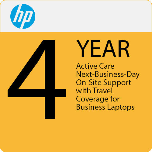 HP 4-Year Active Care Next-Business-Day On-Site Support with Travel Coverage for Business Laptops